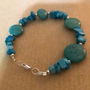 Genuine turquoise handmade bracelet